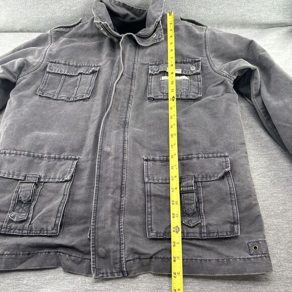 TIMBERLAND - Men's Gray Canvas Coat Field Chore Lined Jacket Size 14/Small - Picture 5 of 13